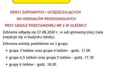 Zebrania z rodzicami dzieci przedszkolnych