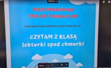 Międzynarodowy Projekt ,,Czytam z klasą - lekturki spod chmurki” w kl. II B