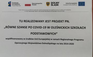 Równe szanse po COVID-19 w oleśnickich szkołach podstawowych