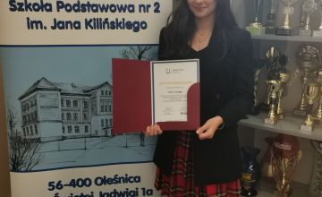 Kolejne wyróżnienie dla uczennicy klasy 8a