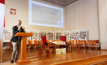 Specjalistki naszej szkoły w I LO w Kluczborku oraz wykładowców podczas konferencji.