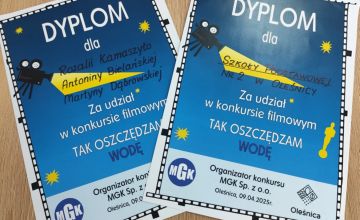 Dyplomy za udział w konkursie