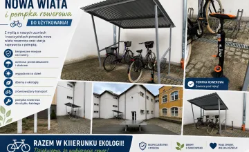 EKOprojekt z sukcesem – nowa wiata rowerowa i pompka dla naszej szkoły